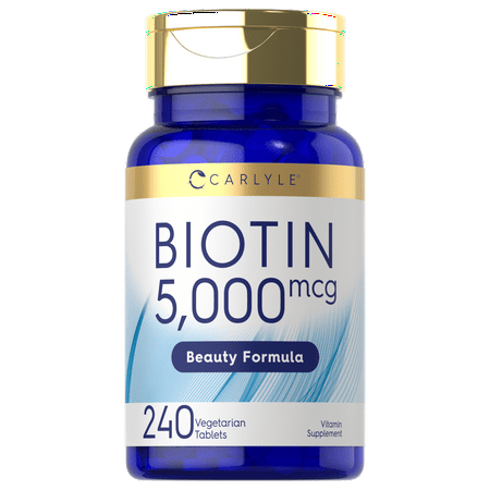 Biotin 5000mcg | 240 Vegetarian Tablets | Beauty Formula | by Carlyle