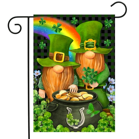 Briarwood Lane Irish Gnomes St. Patrick's Day Garden Flag