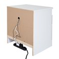thumbnail image 3 of South Shore Reevo 2-Drawer Nightstand, Pure White with Matte Nickel Handles, 3 of 5