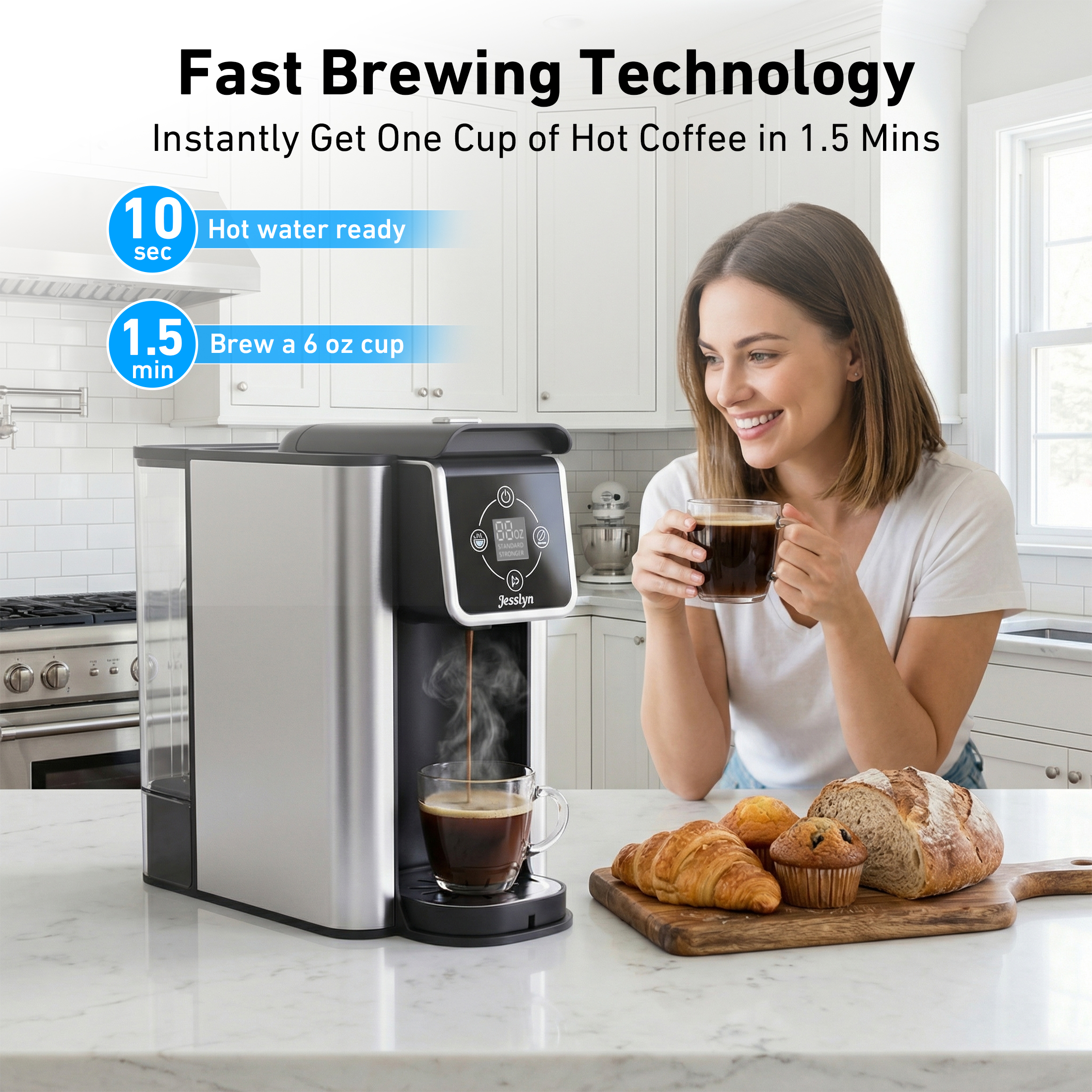 Jesslyn 3-in-1 Single Serve Coffee Maker with Grinder photo 6