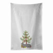 Carolines Treasures CK4610WTKT 28 x 19 in. Unisex Dwelf No.1 Cat Merry Christmas White Dish Towels Kitchen Towel - Set of 2