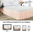 thumbnail image 5 of CCNY Wrap Around Style Bed Skirt Full XL Peach 15" Microfiber Bed skirt, 5 of 6