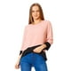 thumbnail image 1 of Blusa Manga Larga Bicolor Casual Mujer Rosa Ligera Cruzada rosa XL Incógnita 550314, 1 of 6