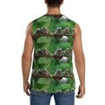 thumbnail image 4 of Uemuo Australian White Tree Frog Sitting on Branch Pattern Men's Sleeveless T-Shirt,Muscle Athletic Tank Top, Moisture-wicking Quick-dry Breathable Classic Tee Top for Gym Run Outdoor Sports-3X-Large, 4 of 8