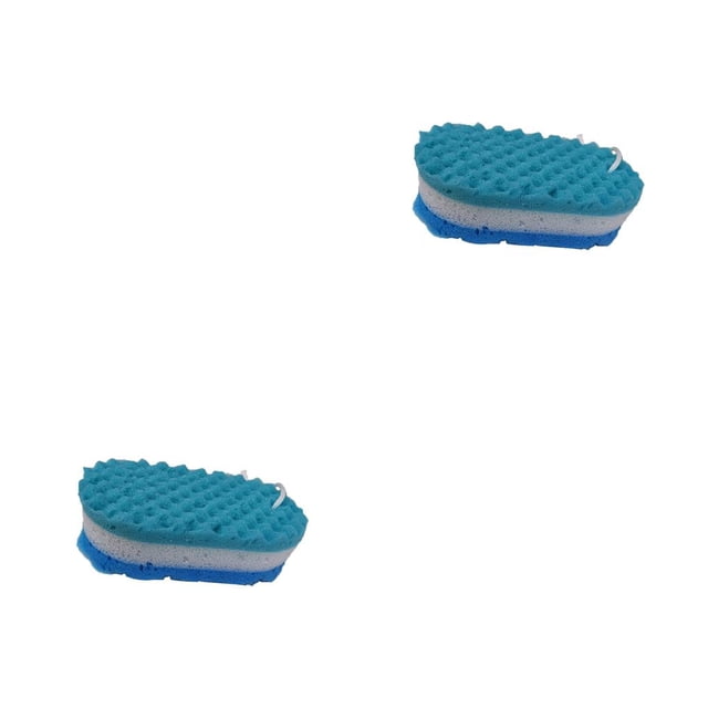 Naiovety Esponja exfoliante para baño, depurador de baño, herramienta de limpieza, eliminador de piel muerta, fabricación de burbujas, depurador de Azul 2piezas Naiovety CBP270994