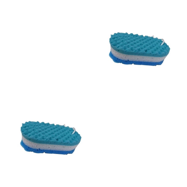 Wosthever Esponja exfoliante para baño, depurador de baño, herramienta de limpieza, eliminador de piel muerta, fabricación de burbujas, depurador de Azul 2piezas Wosthever CBP270994