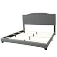 thumbnail image 4 of Harper & Bright Designs Upholstered Standard Bed with Headboard and Nailhead Detail, Gray, King, 4 of 10