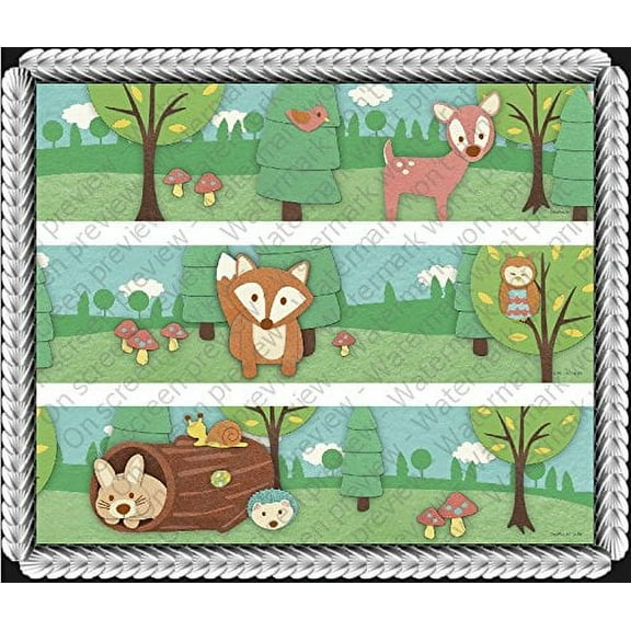 Woodland Forest Edible Cake Side Border Strips