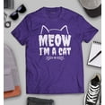 thumbnail image 3 of S4E Men's Meow I'm A Cat T-Shirt XX-Large Purple, 3 of 4