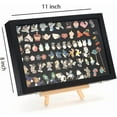 thumbnail image 2 of Bbiamsleep 11x8 Inch Dustproof Enamel Pin Display Case Shadow Box Frame with Hooks for Military Medal Jewelry Pin Badge Collection, Black, 2 of 7