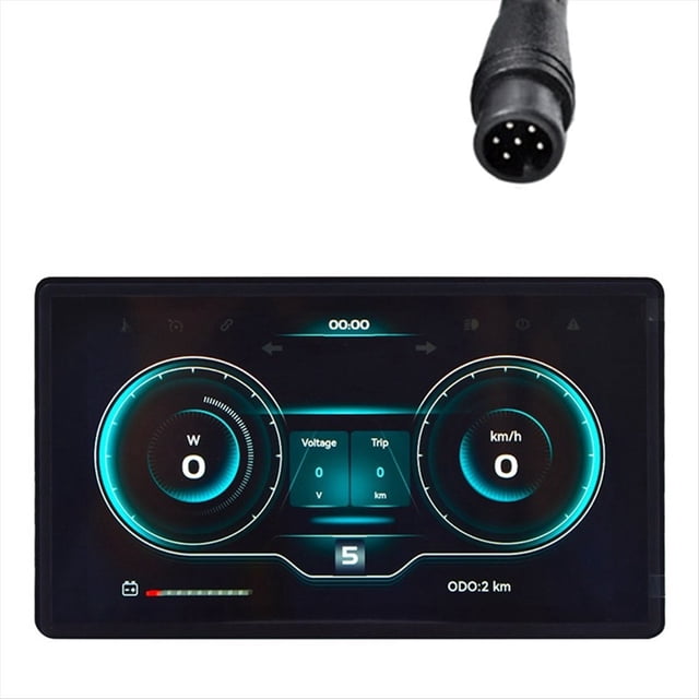 Computadora para Bicicleta H8, 24 V, 36 V, 48 V y 60 V, LED, Odómetro, Velocímetro, Accesorios para Bicicleta Eléctrica, Resistente Al Agua, 6 Pines.
