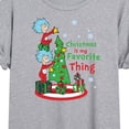 thumbnail image 3 of Cat in the Hat - Christmas Is A Family Thing - Women's Oversized T-Shirt, 3 of 6