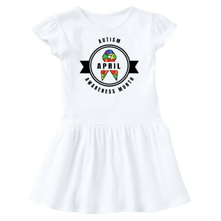 

Inktastic April Autism Awareness Month Badge with Puzzle Ribbon Gift Baby Girl Dress