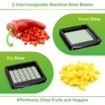 thumbnail image 3 of Vegetable Chopper with Container - 2-in-1 Black - Stainless Steel Veggie Chopper Onion Chopper Vegetable Cutter Food Chopper Onion Dicer - Kitchen Tools and Gadgets, 3 of 7