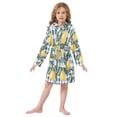 thumbnail image 6 of FORMRS Niños Bathrobe Unisex Hooded Robe Soft Plush Pajamas Sleepwear, Size 4-6T, Retro Beige Lemon, 6 of 7