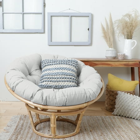 

Sorra Home Indoor Angel Snow Round Papasan Cushion 44 x 44 x 4