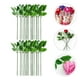 thumbnail image 4 of 40 piezas de tallos de rosas artificiales bricolaje arreglo floral tallo floral con hojas, 4 of 5