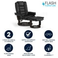 thumbnail image 3 of Flash Furniture Bali Contemporary Multi-Position LeatherSoft Recliner Chair with Ottoman, Black, 3 of 16