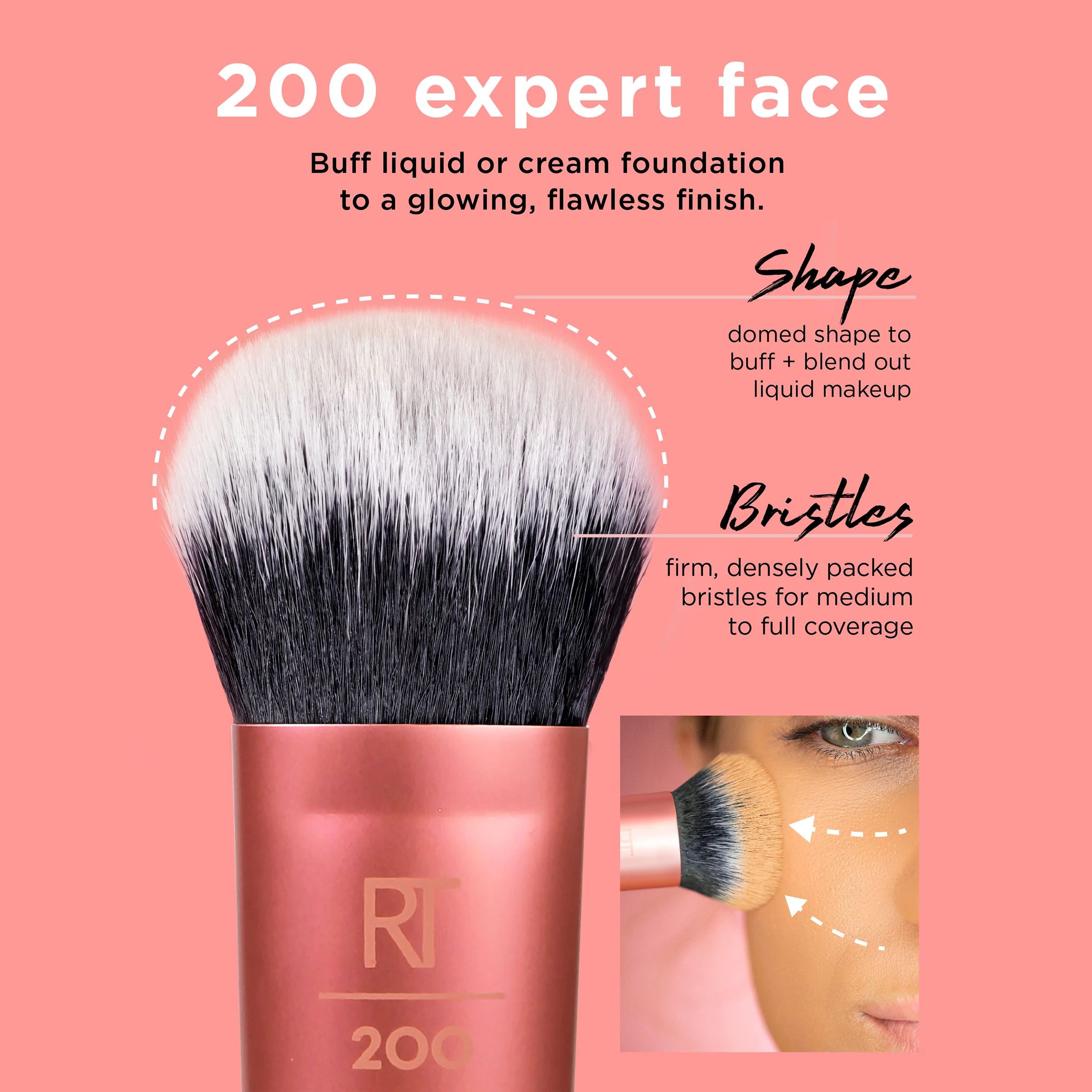 Real Techniques Expert Face Makeup Brush, Foundation Blending Brush, 1 Count - image 4 of 11