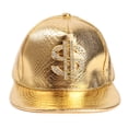 thumbnail image 4 of Tao Tao Hip Hop Hat Flat-Brimmed Rock Cap Adjustable Baseball Caps Men Women Gold Free Size, 4 of 9