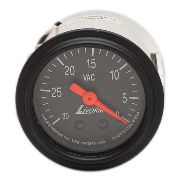 Livorsi Boat Vac Gauge GMVBKBK Fountain 2 Inch