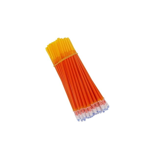 Xingzhi 100Pcs 0.5mm Replacement Ink Erasable Pen Refills Fine Point Business Gifts Orange
