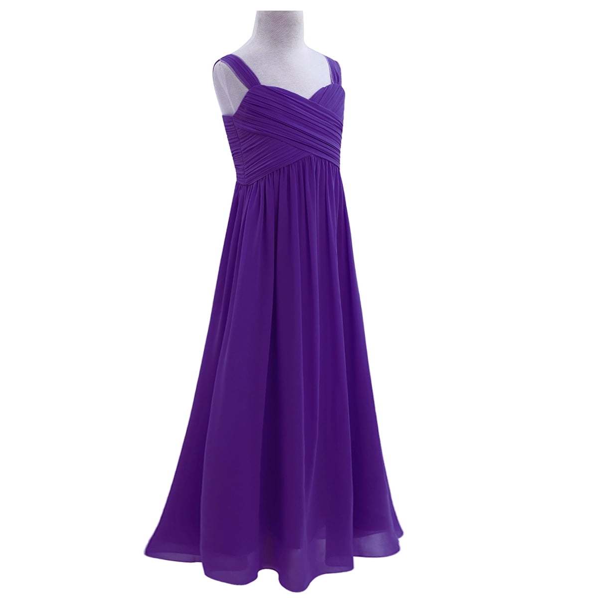 iiniim Little Big Girls Sleeveless Chiffon Flower Girl Dress