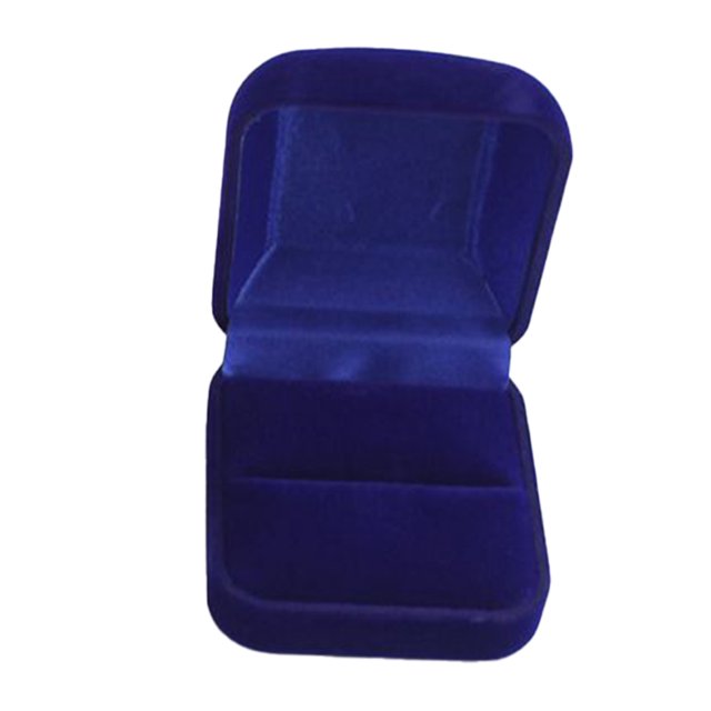 Billuyoard Caja de exhibición de joyería de flocado cuadrado de diseño Simple, soporte de anillo de broche, estuche reutilizable, cajas de transporte, Almacenamiento y organización del hogar Azul Billuyoard HA075265-08