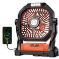 thumbnail image 1 of Ventilador de camping ROSHOPI recargable de 20000 mAh con luz LED naranja, 1 of 9