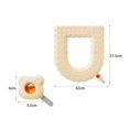 thumbnail image 4 of Fundas para asiento de inodoro impermeables, elegantes, universales, para todas las estaciones, con asa portátil Blanco lechoso, 4 of 9