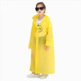 thumbnail image 5 of Hooded Transparent Raincoat Girl Boys Rain Coat Hooded Outdoors Clear Waterproof Kids Toddler Children's Rainwear Protective Covers,Yellow,ONESIZE, 5 of 5