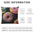 thumbnail image 5 of Creowell Square Throw Pillow Cover , Chocolate Blue Splashes of Colored Sprinkles Throw Pillow Covers Various Print Fashion Patterns for Couch/Bed/Sofa, Black，Multi-Size, 5 of 5
