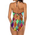 thumbnail image 5 of Colors Pop Art Swimsuit Festive Pattern One Piece Swimwear Push Up Trd Bathing Suits Sexy Sport Graphic Beachwear, 5 of 7