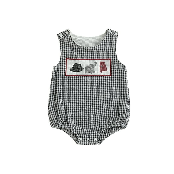 BemeyourBBs Baby Boy Plaid Romper Summer Round Neck Sleeveless Jumpsuits