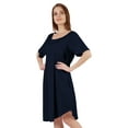 thumbnail image 4 of Inkmeso Nightgowns for WoMen's Short Sleeve W/ Round Neck Nightdress Jersey Tunic Loungewear, 4 of 7