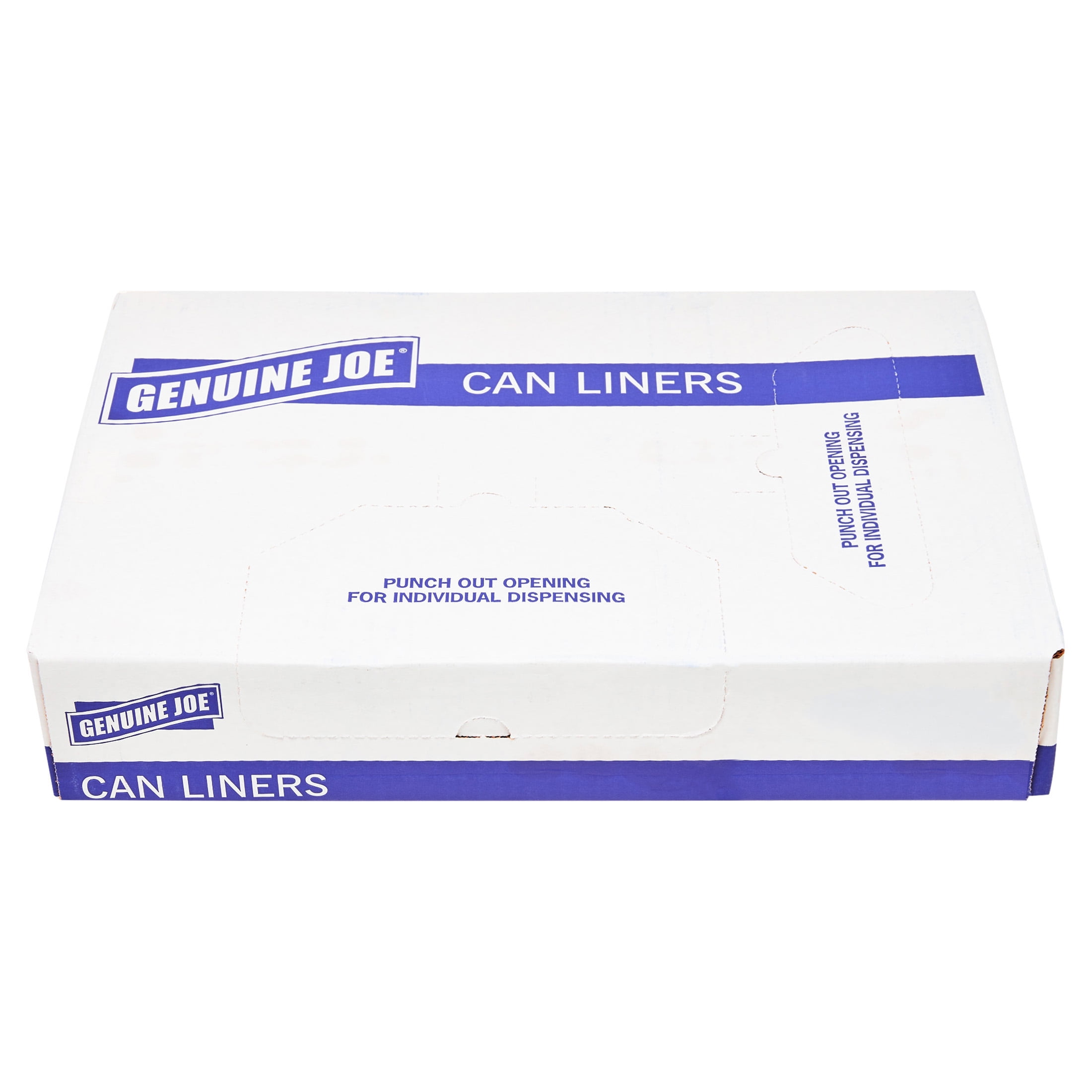 Genuine Joe Heavy-Duty Trash Can Liners, 60 Gallon, 50 per Box, GJO01535, Black