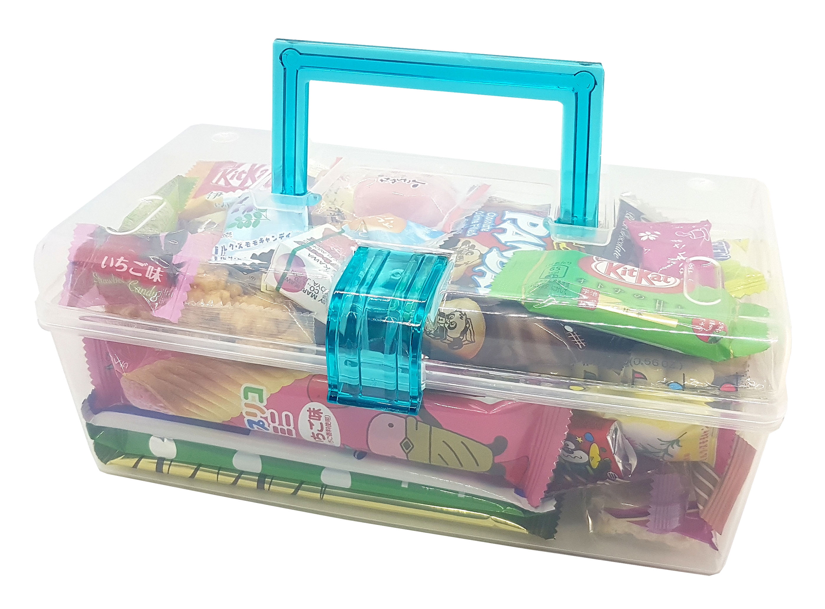 Japanese Snacks Dagashi Assorted Gift Box in Reusable Tote Box 40 Pieces