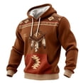 thumbnail image 1 of Men's Hooded Sweatshirt for Daily Casual Outdoors with Pocket and Aztec Long Sleeve Design Versatile Everyday Wear for Spring Autumn Winter, 1 of 3