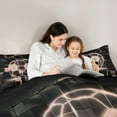 thumbnail image 5 of Erosebridal Red Football Comforter Sets King Size,Modern Geometric Grid Comforters & Duvets,Pink Glowing Neon Light Bedding King Comforter Set For Teens,Breathable Room Decor Reversible，3-Piece, 5 of 8