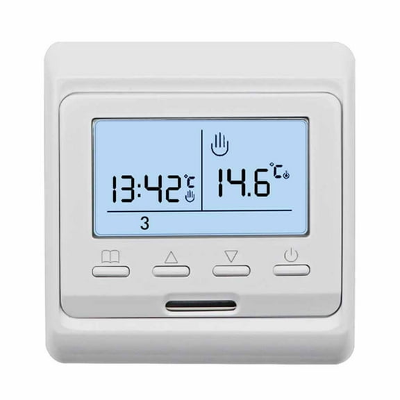 Programmable temperature controller thermostat for electric floor heating