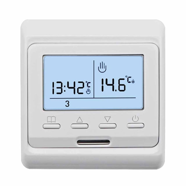 Contrôleur de Température Programmable Thermostat pour Chauffage Électrique au Sol Blanc 3A