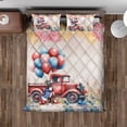 thumbnail image 4 of Vintage Patriotic Pitbull 4th of July Independence Memorial Day Quilt Bedding Set Terrier Dog Lover 1 Blanket Bed Cover 2 Pillowcases - 01006, 4 of 5