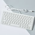 thumbnail image 4 of Office Entertainment Keyboard Mini Wired Keyboard with 78 Frosting Process Lightweight Ergonomics Plug-and-play Laptop Desktop Computer Accessories, 4 of 8