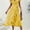 Yellow, variant on Zukuco Women's Summer Wrap Maxi Dress Casual Boho Floral V Neck Short Sleeve Ruffle Hem Flowy Split Beach Long Dresses, S