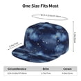 thumbnail image 6 of Fotbe Starry Sky Flat Bill Visor Cap Classic Snapback Hat Polyester Foam Trucker Hat Trucker Cap Adjustable Baseball Cap, 6 of 9