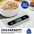thumbnail image 4 of Food Scale, 22lb Digital Kitchen Scale Weight Grams and Ounces for Baking Cooking and Meal Prep, Stainless steel materials & LCD display, 6 Units with Tare Function(Battery not included), 4 of 8
