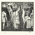 thumbnail image 3 of Lucien Pissarro 20x20 Black Modern Framed Museum Art Print Titled - De Wijn Harvest (1899), 3 of 5