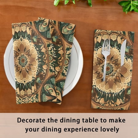 Satin Native Fab Cotton Dinner Napkin Floral Harmony Reusable