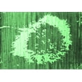 thumbnail image 1 of Ahgly Company Indoor Rectangle Abstract Emerald Green Contemporary Area Rugs, 4' x 6', 1 of 4