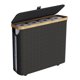 thumbnail image 2 of Contenedor de tela para guardar papel higiénico | Portarrollos de papel plegable de gran capacidad | Organizador de baño de tela negra | 45 x 35 x 15 cm, diseño compacto para varios rollos, 2 of 6